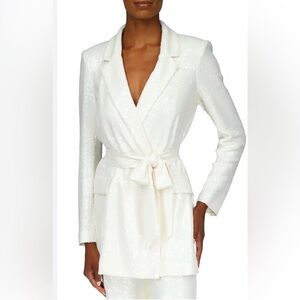 Badgley Mischka Sequin Belted Blazer size 10
